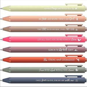 8 Pcs Bible Verse Pens Christian
